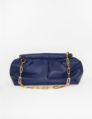 Sac à main cuir souple Coco Bleu