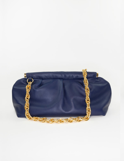 Sac à main cuir souple Coco Bleu | Atelier Farny