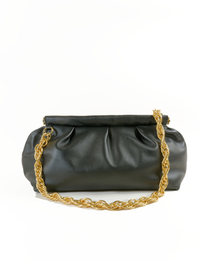 Sac cuir rembourré Coco noir | Atelier Farny