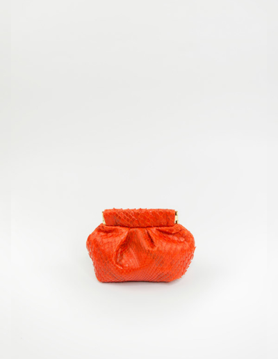 Porte-monnaie femme PtiCoco Python Orange | Atelier Farny